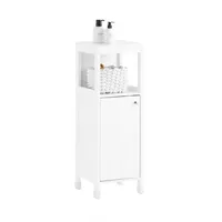 SoBuy Midischrank Weiß Holzwerkstoff, 30x89x30 cm, Badezimmer, Badezimmerschränke, Midischränke