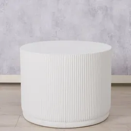 Boltze Couchtisch Flippo, Ø 50 cm, Höhe 38 cm, Hellgrau