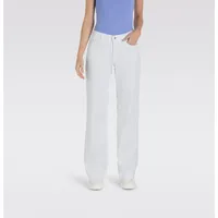 MAC Dream Wide Leg Jeans in Weiß-D34 / L30