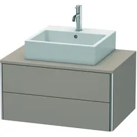 Duravit XSquare Waschtischunterschrank, 2 Schubkästen, Basalt matt