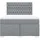 vidaXL Boxspringbett mit Matratze Hellgrau 140x200 cm Stoff