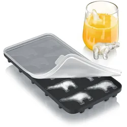 Arendo Eiswürfelform 10x Eisbärenform zehnfach, temperaturbeständig, bis -40°C, (1-tlg), leicht zu lösen, für Cocktails, Obstsaft, Whisky