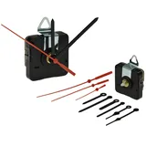 ChiliTec 20648 Quarz-Uhrwerk mit 3 Zeigersätzen aus Kunststoff - Schwarz