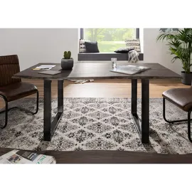 Massivmoebel24 Baumtisch 220 x 76 x 100 cm grau