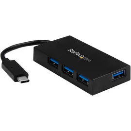 Startech StarTech.com 4 Port USB 3.0 Hub - USB-C zu 4x USB-A - Inklusive Netzteil - Kompakter USB Hub Schwarz