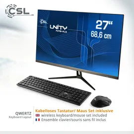 CSL Unity F27B-ALS, 68,58 cm (27 Zoll, Full HD) - Leistungsstarker AIO (Intel N200 Windows 11 schwarz