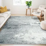 Guchuang Bedding Teppich Wohnzimmer 160x230cm, Graugrün Teppich Vintage Meliert Verwischt Design Kurzflor Teppiche, Waschbar rutschfest Teppiche für Schlafzimmer