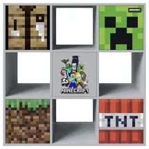 Minecraft Raumteiler 90 x 90 x 30 cm Grau