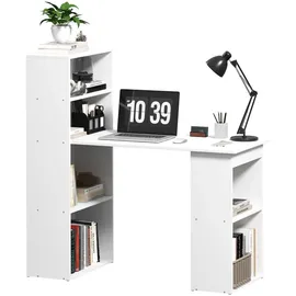 Homcom Schreibtisch Esstisch mit Regal Computertisch Arbeitstisch Laptoptisch
