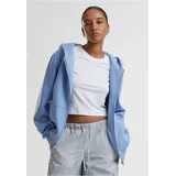 URBAN CLASSICS Men's TB7286-Ladies Fluffy Zip Hoody Sweatshirt, PowderBlue, M - M