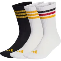 adidas 3-Streifen Cushioned Sportswear Crew Socken 3er Pack White/Black/Collegiate Gold 43-45