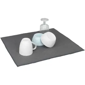 Wenko Mikrofaser Abtropfmatte Miko 47 x 40 cm Grau
