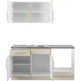 WIHO KÜCHEN Küchenzeile Cali 160 cm beige