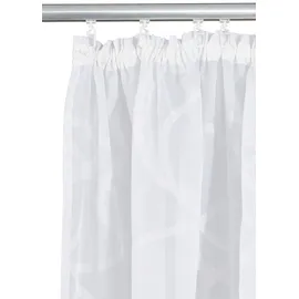 OTTO home Gardine OTTO HOME "Tanaro" Gr. 1, weiß, B:140cm H:145cm, Voile, Polyester, Gardinen, Gardine, Vorhang, Fertiggardine, 2-er Set, mit Schlingen-Motiv bedruckt
