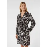 Comma, Hemdblusenkleid Animal-Print Schwarz/Mehrfarbig 38