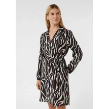 Comma, Hemdblusenkleid Animal-Print Schwarz/Mehrfarbig 38