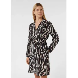 Comma, Hemdblusenkleid Animal-Print Schwarz/Mehrfarbig 38