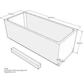 Schröder Wannentechnik Lupor / Lagoon Badewannenträger 170x75