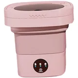 kowaku Mini-Waschmaschine, tragbare Waschmaschine, automatische kleine Waschmaschine, Faltbare Mini-Waschmaschine für Camping, Wohnungen, Wohnheim, Socken, ROSA