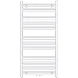 doporro Design Badheizung gerade 120x60cm Weiß Röhrenheizkörper Horizontal Mittelanschluss Badheizkörper