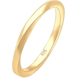 Elli Basic Bandring Gedreht Klassisch Trend 925 Silber Ringe   Damen 