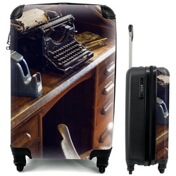 MuchoWow Handgepäckkoffer Schreibmaschine – Vintage – Antike, 4 Rollen, Reisetasche mit rollen, Handgepäck für Ferien, Trolley, Reisekoffer bunt