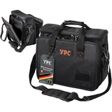 YPC Operator Werkzeugtasche XL – Praktische Umhängetasche, tragbare Aufbewahrungstasche, Wasserfest, Reißfest, Trageriemen oder Verstellbarer Schultergurt, 40x32x20cm 20 kg Tragkraft (Schwarz)