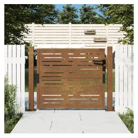 vidaXL Gartentor 105x80 cm Cortenstahl Quadratisches Design