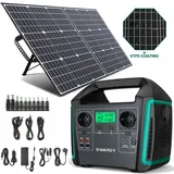 SWAREY Stromzeuger S1000 Solargenerator, 1000W(Surge 1500W) Tragbare Powerstation , 725,76Wh Lithium-Ionen-NCA-Akku Batterie mit 100W Solarpanel f...