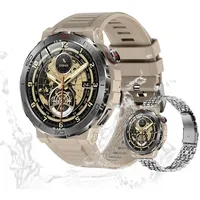 Fur Herren's und Damen's Telefonfunktion Fitness-Tracker 400mAh Stilvolle Fitnessuhr mit Herzfrequenz-, Schlaf- & Stressmessung - Beige