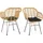 SalesFever Armlehnstuhl Rattanoptik 2er-Set natur,