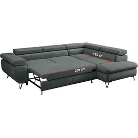 MKS Meble Ecksofa Grau 2-Sitzer
