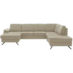 meinSofa Wohnlandschaft mit Sitz- und Rückenbezug aus Leder Kathi , beige