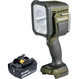 Makita, Arbeitsleuchte, DML 812 M1 Akku Handstrahler 18 V 1250 lm LED Olive Grün Outdoor Adventure Sonderedition + (1250 lm)