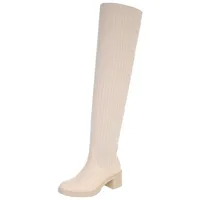 Ital-Design Overknees Damen Beige 37