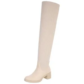 Ital-Design Overknees Damen Beige 37