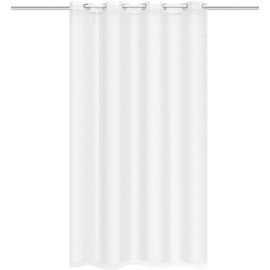 HOME WOHNIDEEN Vorhang »DOLLY Öse«, (1 St.), Leinenstruktur, Uni, mit Ösen, halbtransparent, modern & schlicht, weiß