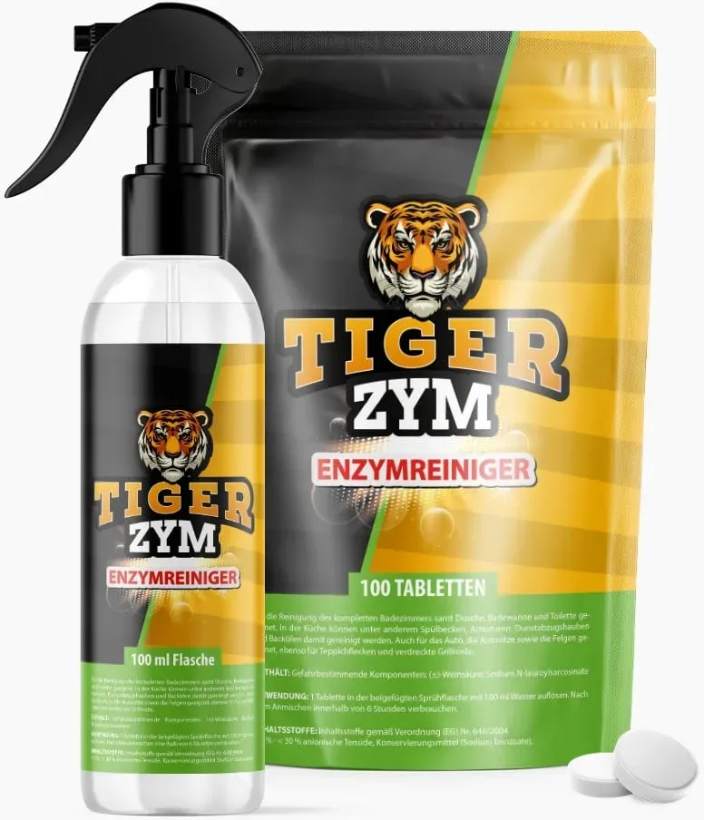 TIGERZYM Enzymreiniger (100 Tabletten + Flasche)