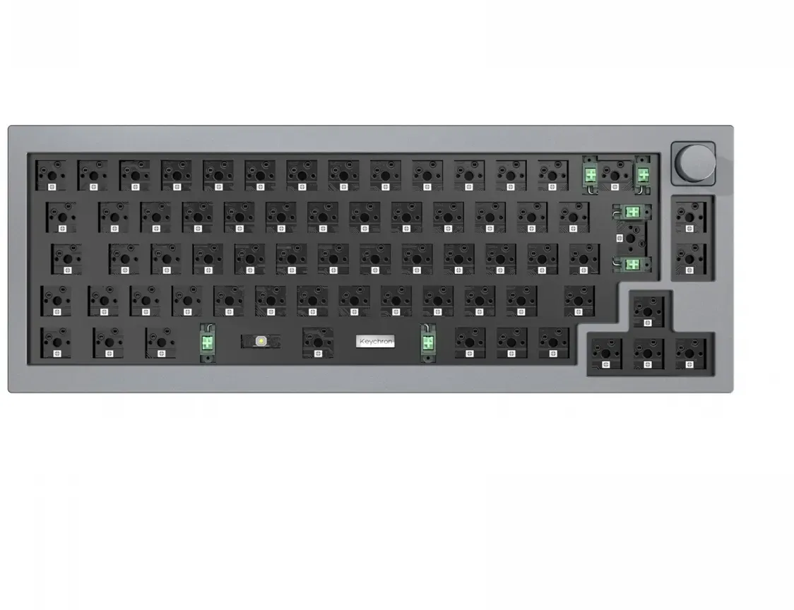 Keychron Q2 QMK ISO Barebone Knob Version - Silver Grey