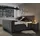 Lomadox Boxspringbett 180x200 cm, mit TV-Halterung, elektrisch verstellbar und 2 Nachtschränke, Hotelbett in anthrazit DURAZNO-09 - Grau