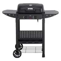 Yato Gasgrill 5kW, 2 Brenner, Stahl 100,5 x 49