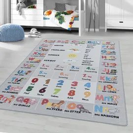 Ayyildiz Play Kinderteppich 80 x 120 cm Grau