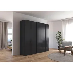 Drehtürenschrank RAUCH "Monostar", grau (graumetallic), B:226cm H:210cm T:54cm, Holzwerkstoff, Schränke, mit umfangreicher Innenausstattung