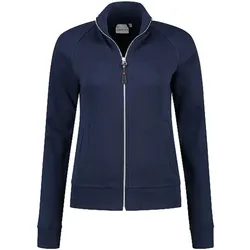 SANTINO Anna Damen schlichte Sweat-Jacke mit Baumwollanteil Freizeit-Jacke Basic-Jacke Navy - XL