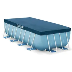 Intex - Rechteckige Poolabdeckung L400x20cm aus PVC und Polypropylen