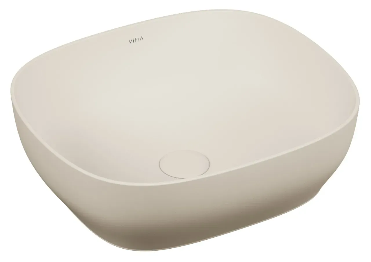 VitrA Outline Aufsatzschale rechteckig 46 x 41 cm CERAFINE Sanitärkeramik Sandbeige,5994B422-0016 5994B422-0016