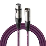 Stagg 3 m hochwertigen XLR-auf XLR-Stecker Mikrofon Kabel violett, 3m