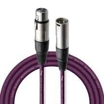 Stagg 3 m hochwertigen XLR-auf XLR-Stecker Mikrofon Kabel violett, 3m