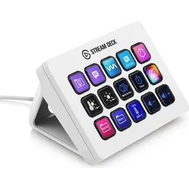 Elgato Stream Deck MK.2 White – Studio-Controller, 15 Makrotasten, auslösen von Aktion in Apps und Software wie OBS, Twitch, YouTube und anderen, für Mac und PC