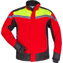 Forstschutz-Softshelljacke "ESCHE" rot/gelb - 3XL - Rot